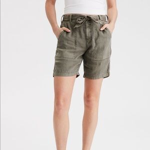 American Eagle Linen Bermuda Shorts